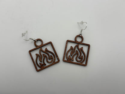 Fire element earrings