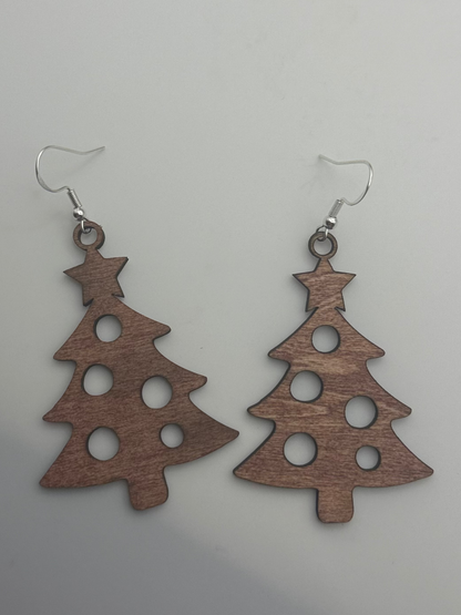 Christmas tree earrings