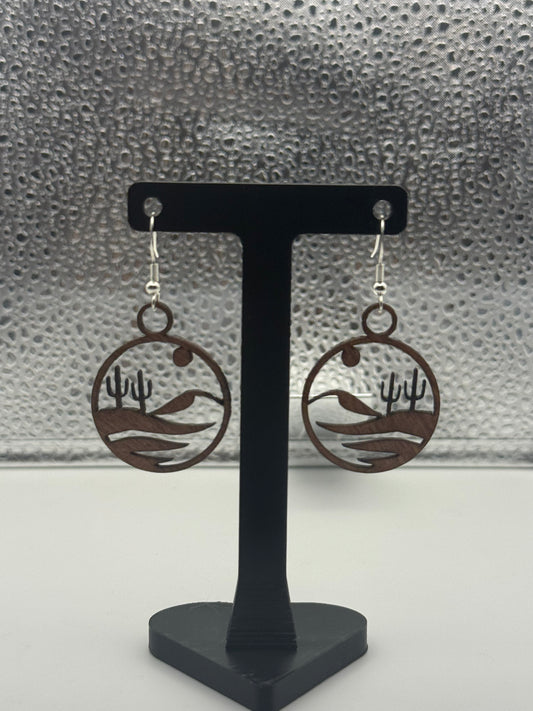 Desert landscape earrings