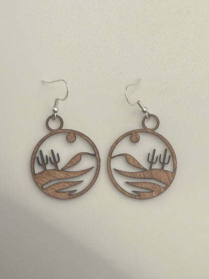 Desert landscape earrings